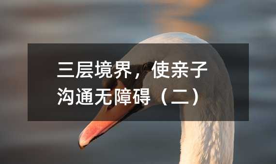 三层境界,使亲子沟通无障碍(二)