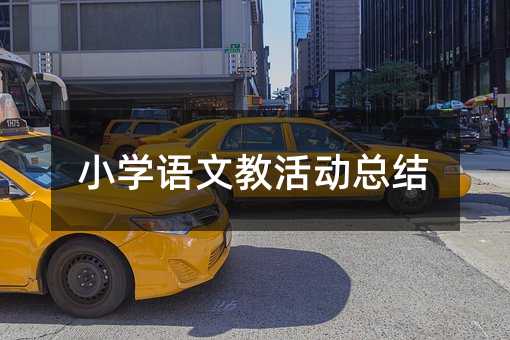 小学语文教活动总结