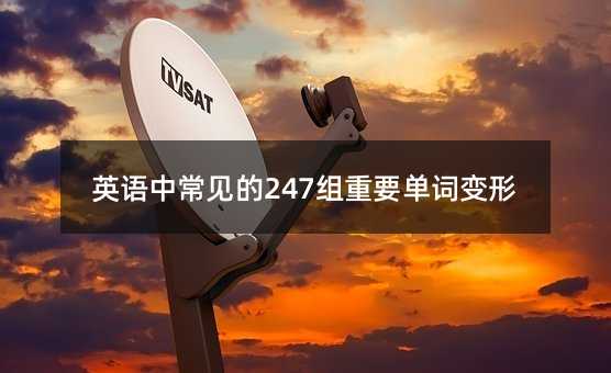 英语中常见的247组重要单词变形