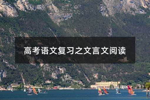 高考语文复习之文言文阅读