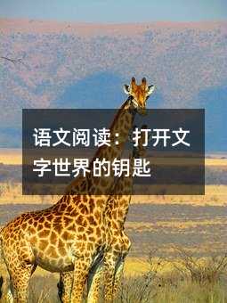 语文阅读:打开文字世界的钥匙