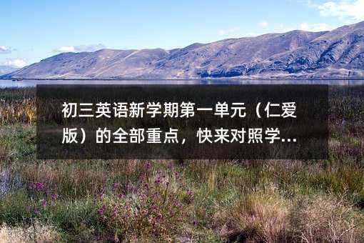 初三英语新学期第一单元(仁爱版)的全部重点,快来对照学习吧