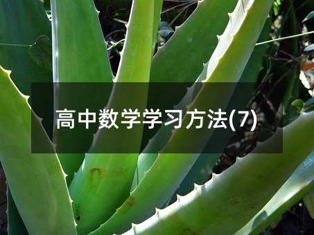 ������ѧѧϰ����(7)